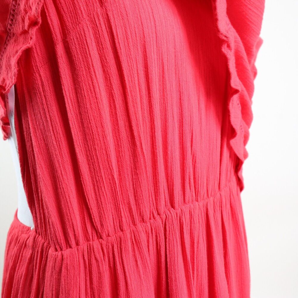 Lovers + Friends Size L Paradise Bay Dress Open Back Rust Orange - Picture 8 of 11